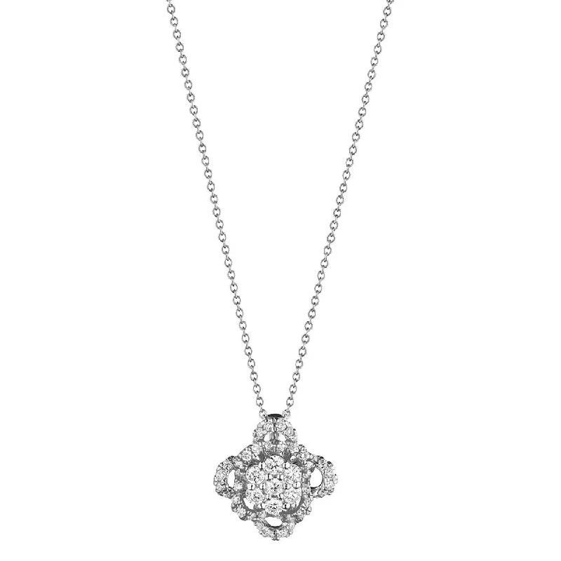 Verragio 18k Floret Cluster Diamond Pendant