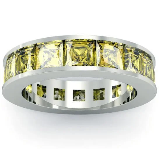 Yellow Sapphire Birth Stone Eternity Band