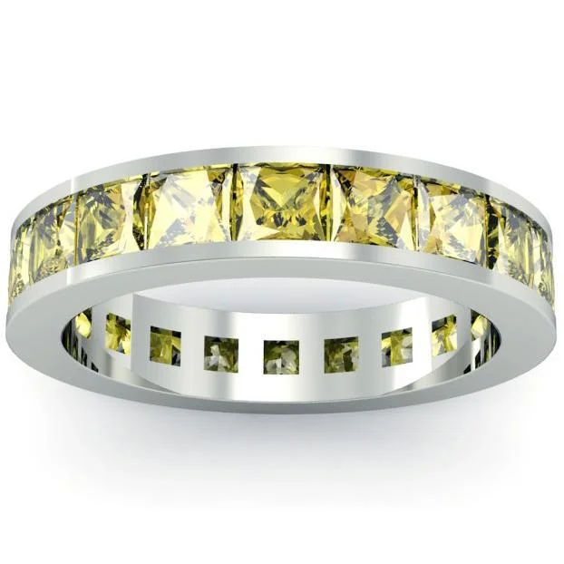 Yellow Sapphire Gemstone Eternity Band