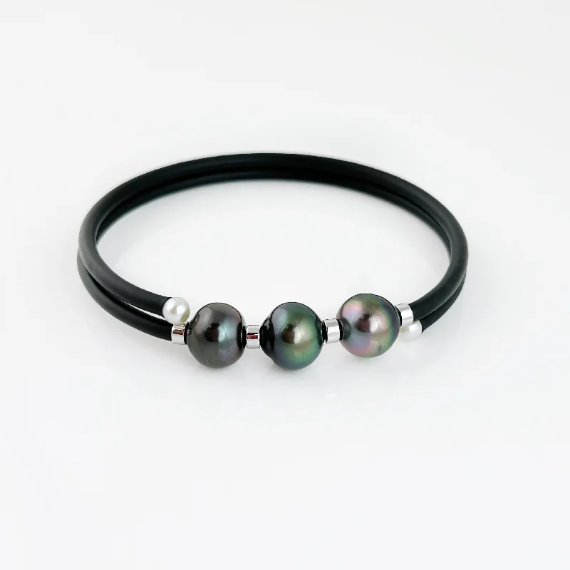 Triple Tahitian Pearl Wrap Bracelet