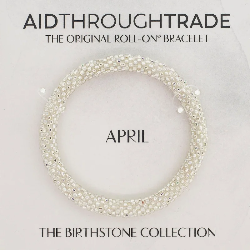 <br> 8 inch Birthstone Roll-On® Bracelets <br> April