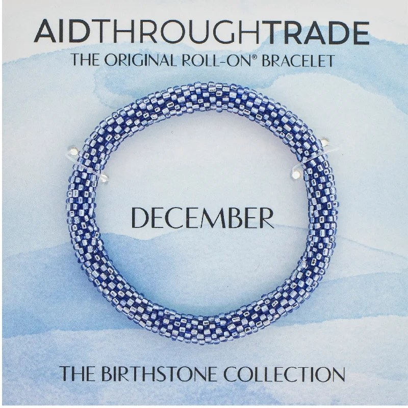 <br>8 inch  Birthstone Roll-On® Bracelets <br> December