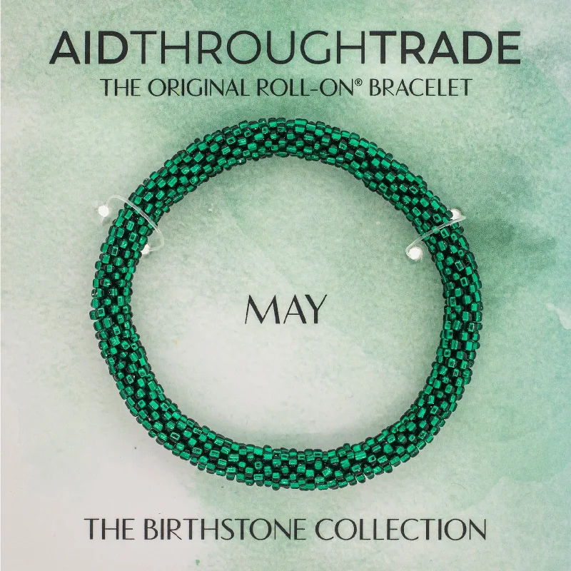 <br>8 inch Birthstone Roll-On® Bracelets <br> May