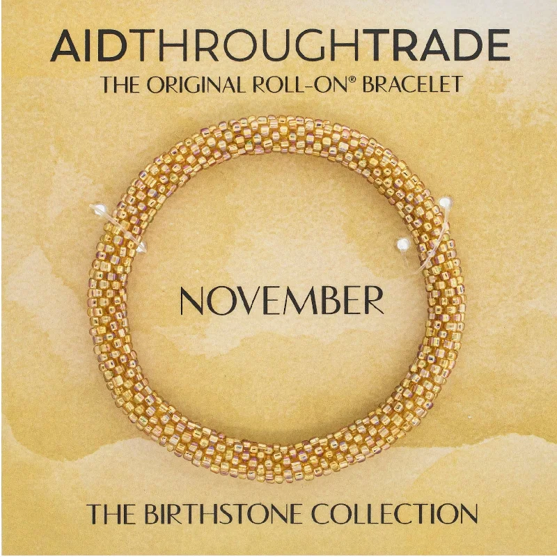 <br> 8 inch Birthstone Roll-On® Bracelets <br> November