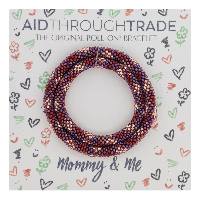 Mommy & Me Roll-On® Bracelets <br> Bordeaux