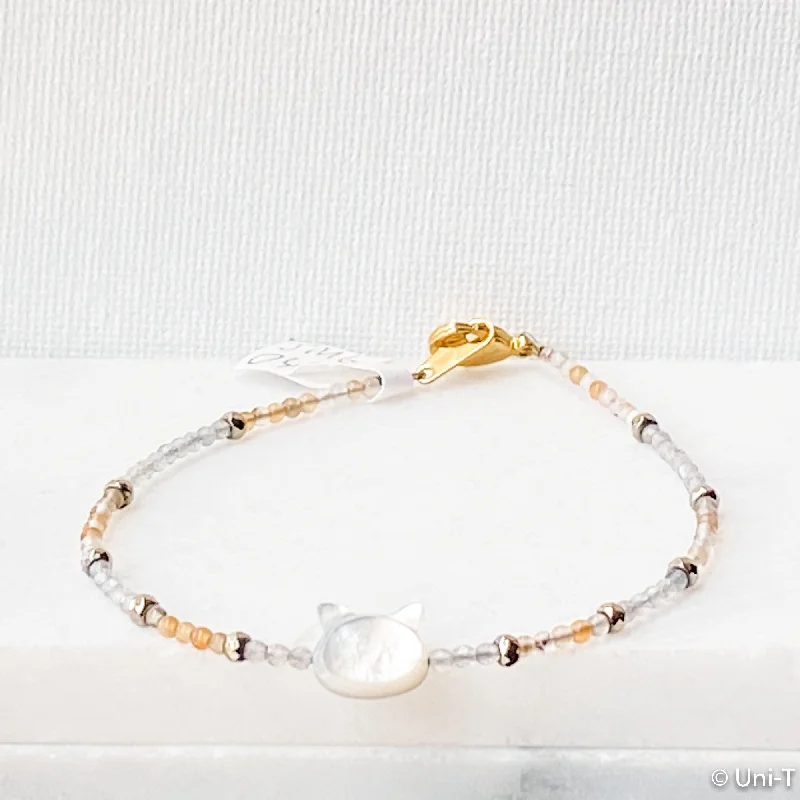 Light Gray & Gold Beads