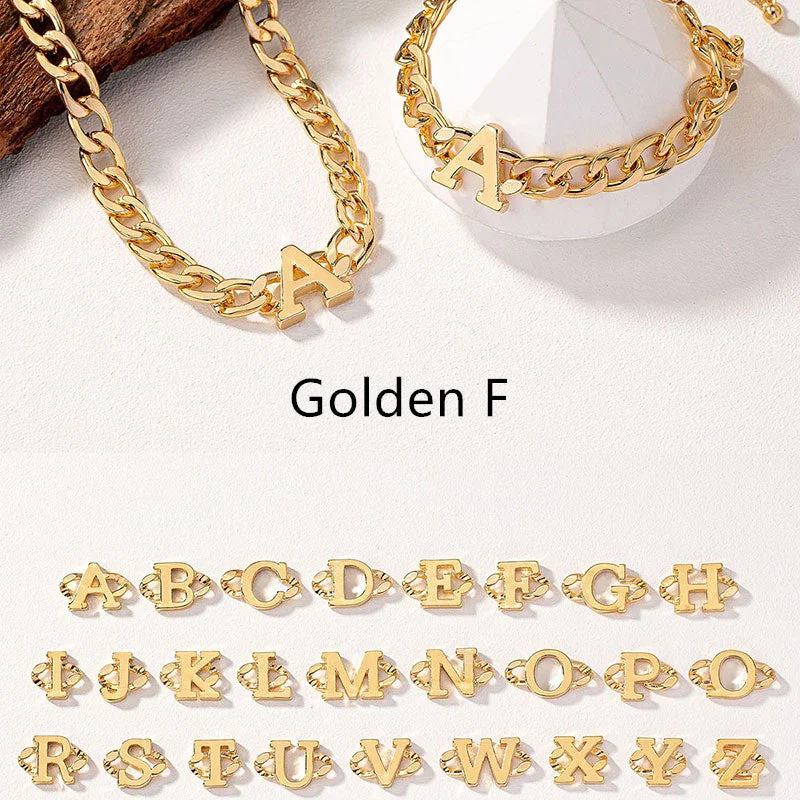 Golden Yellow Letter F