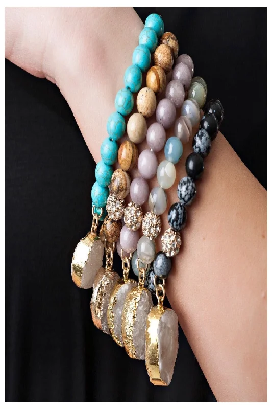 Luxe Stone and Druzy Stretch Bracelets - Final Sale