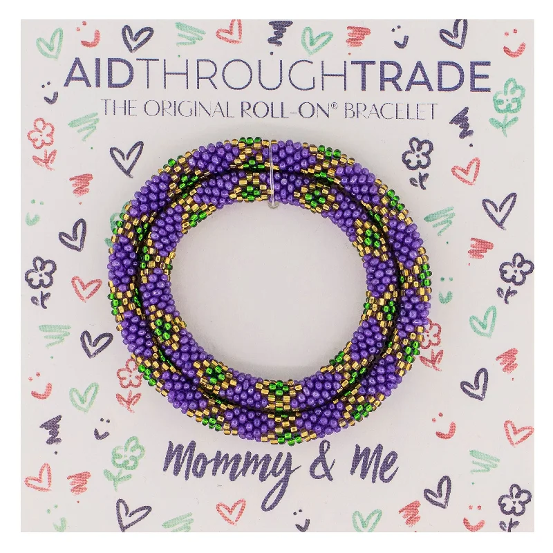 Mommy & Me Roll-On® Bracelets <br> Mardi Gras