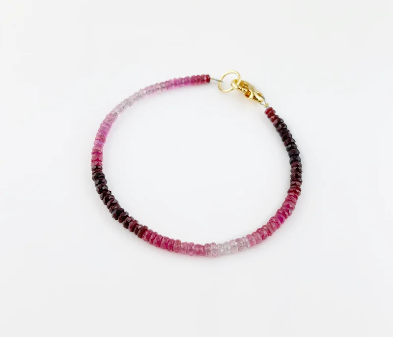 Ombré Ruby Bead Bracelet