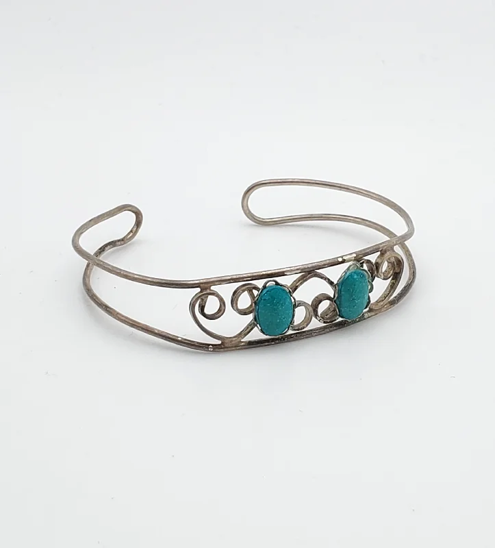 Vintage Delicate Handmade Turquoise Bracelet