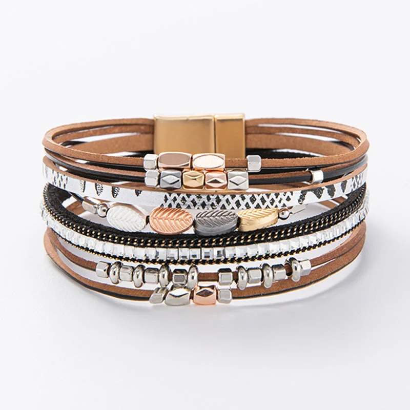 Wholesale Boho Leather Multi-layer Bracelet