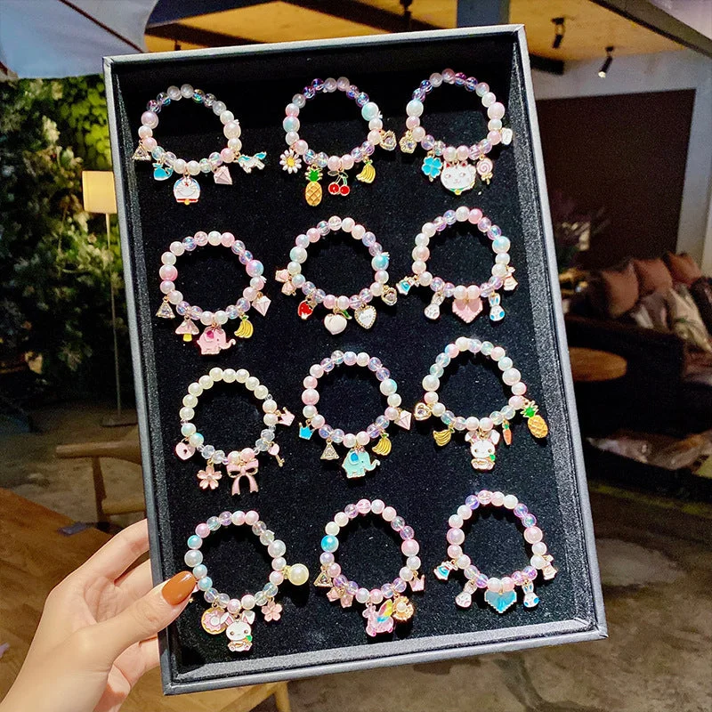 Wholesale Cartoon Gradient Pearl Beaded Bracelet