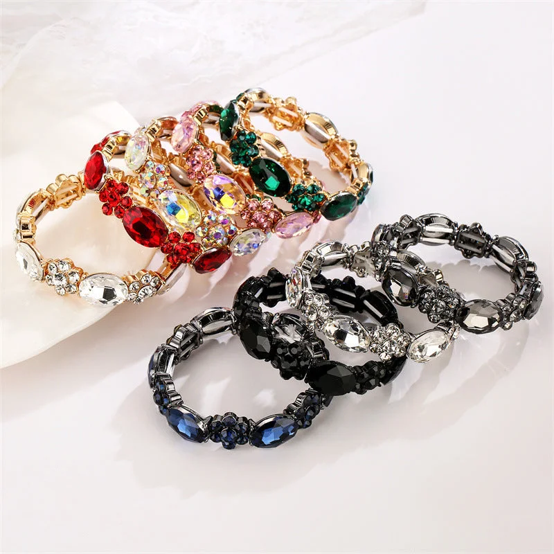 Wholesale Colorful Round Stone Crystal Bracelet