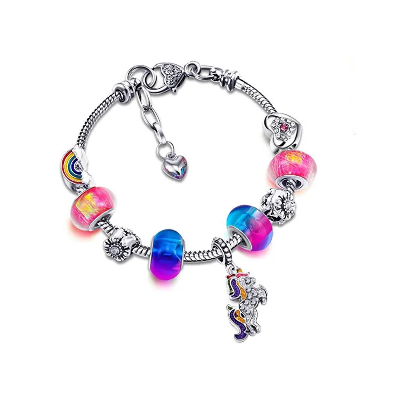 Wholesale Colorful Unicorn Children's Alloy Bracelets