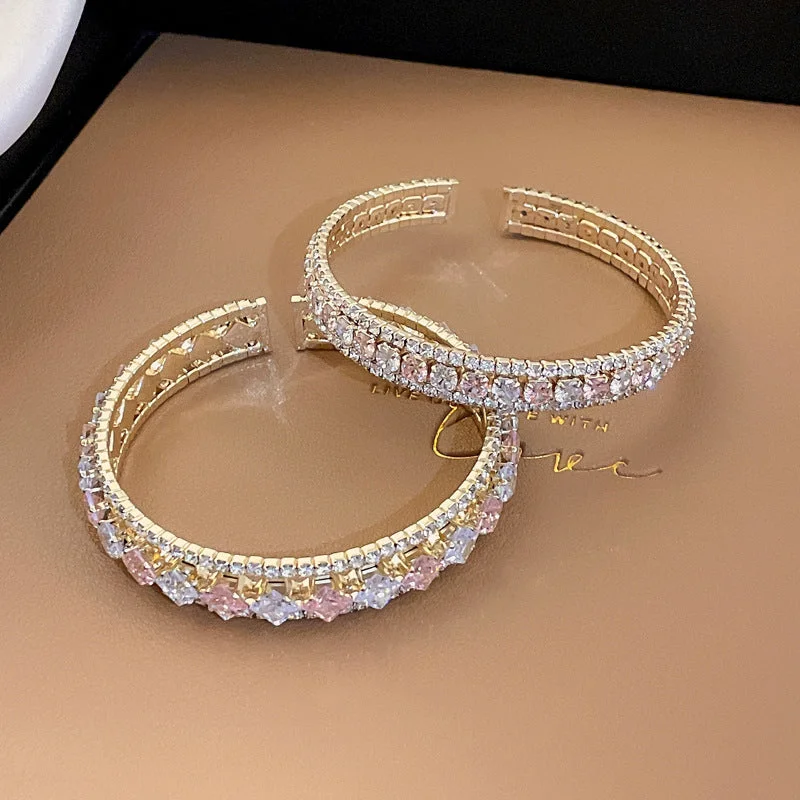 Wholesale Diamond Studded Zircon Alloy Bracelet