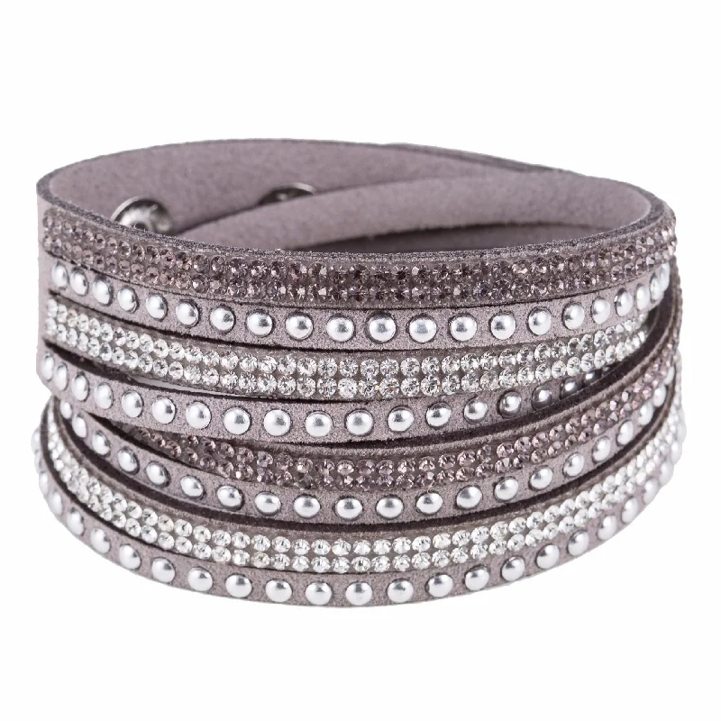 Wholesale Multi-layer Winding Diamond Inlaid Alloy Bracelets