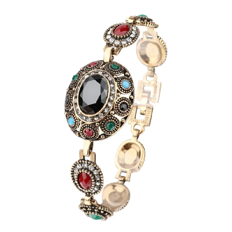 Wholesale Vintage Bohemian Style Gemstone Alloy Bracelets